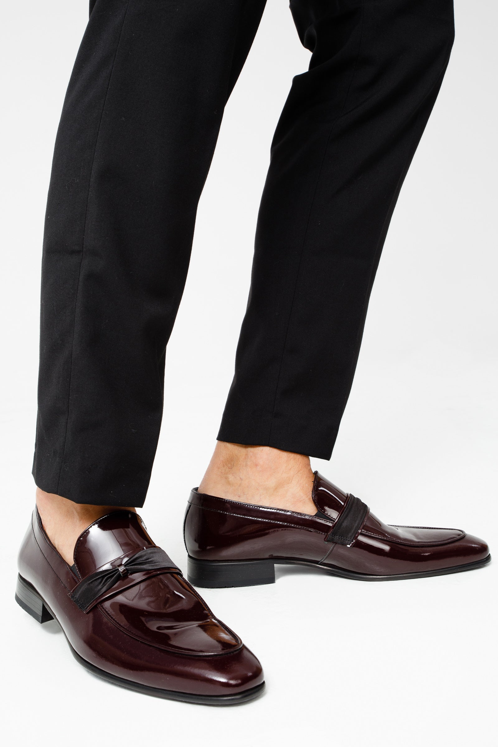 The Dodoma Burgundy Patent Leather Loafer Shoe - Vinci Leather