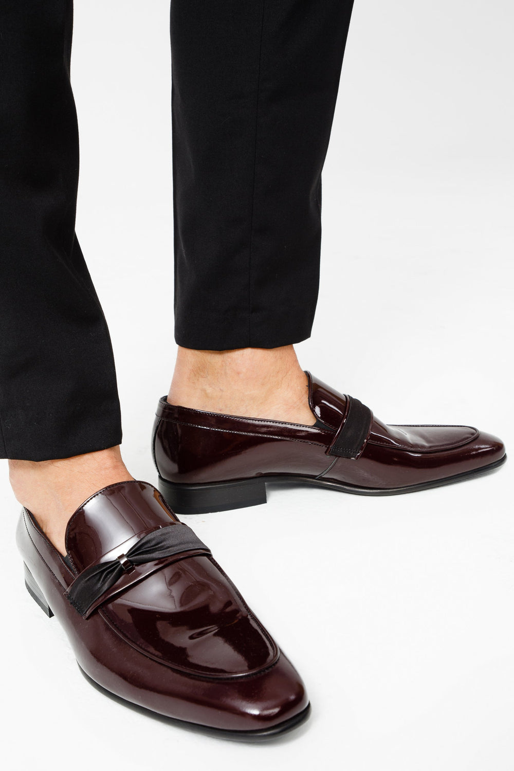 The Dodoma Burgundy Patent Leather Loafer Shoe - Vinci Leather
