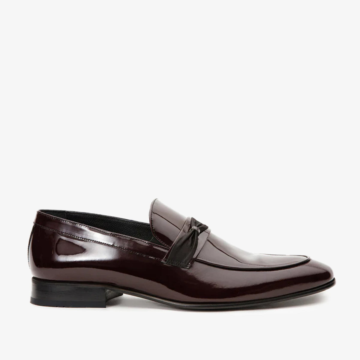The Dodoma Burgundy Patent Leather Loafer Shoe - Vinci Leather