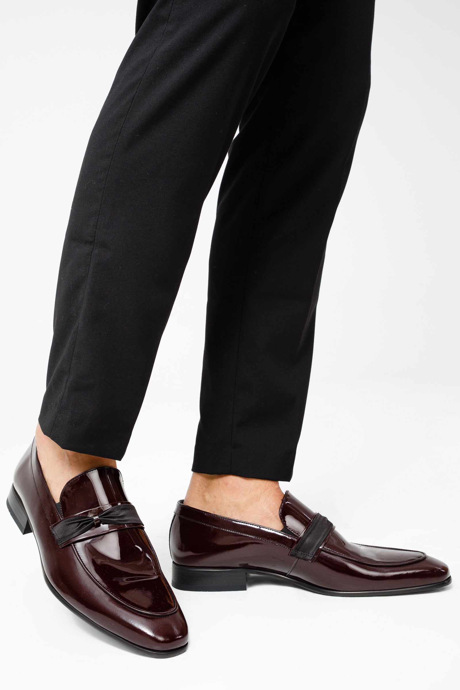 The Dodoma Burgundy Patent Leather Loafer Shoe - Vinci Leather