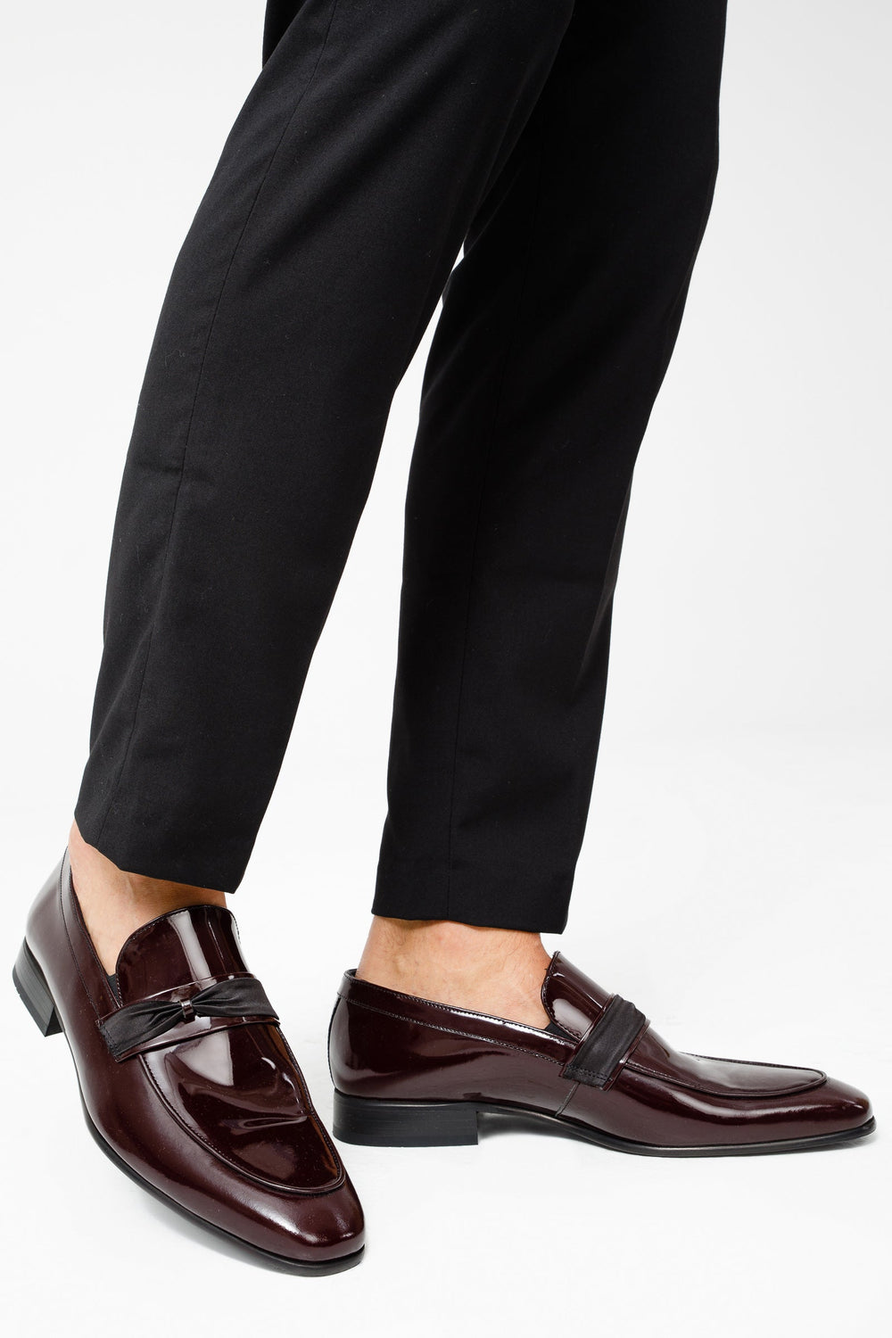 The Dodoma Burgundy Patent Leather Loafer Shoe - Vinci Leather