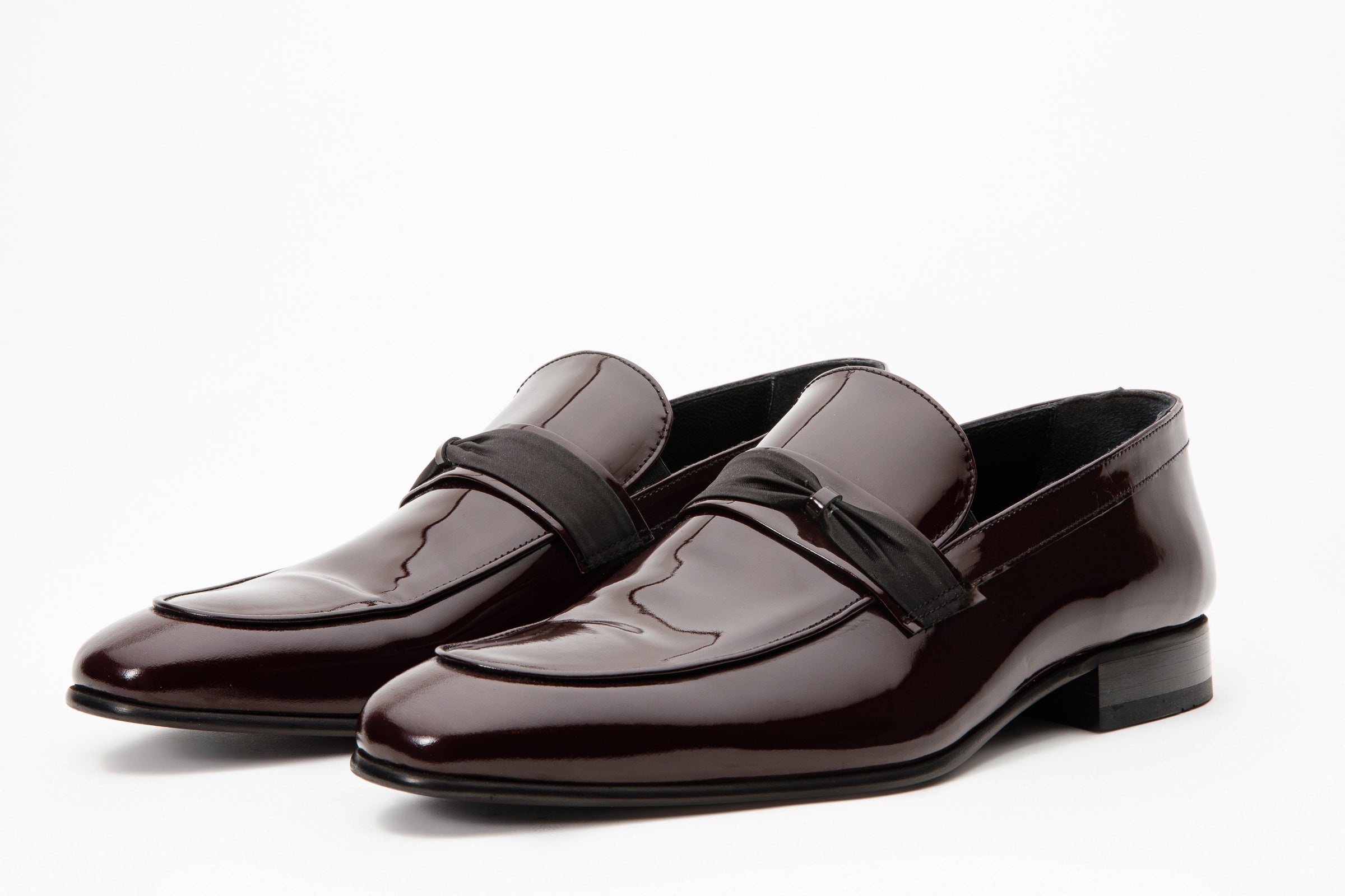 The Dodoma Burgundy Patent Leather Loafer Shoe - Vinci Leather