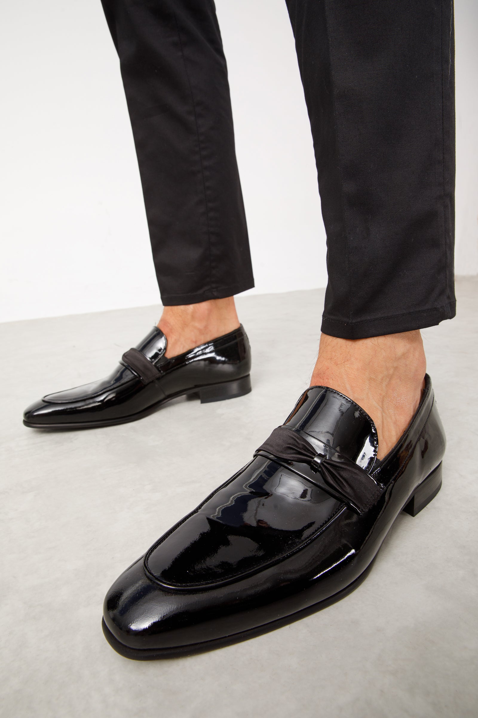The Dodoma Black Patent  Leather Loafer Shoe - Vinci Leather