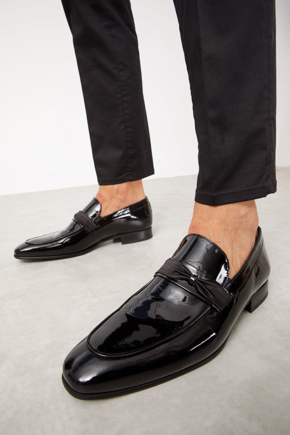 The Dodoma Black Patent  Leather Loafer Shoe - Vinci Leather