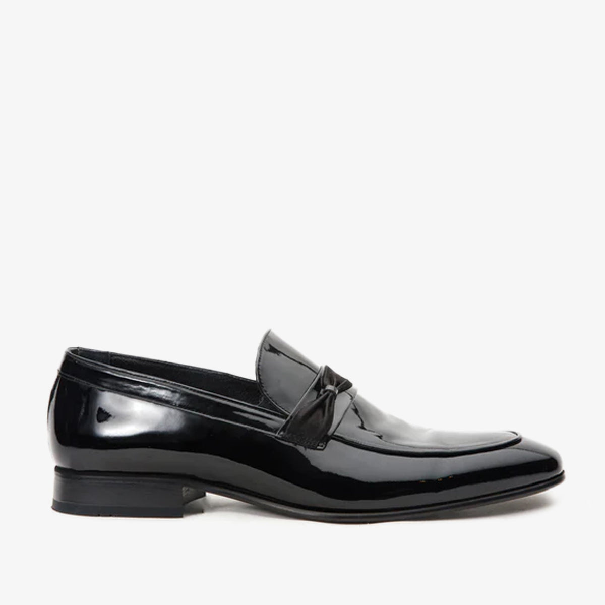 The Dodoma Black Patent  Leather Loafer Shoe - Vinci Leather