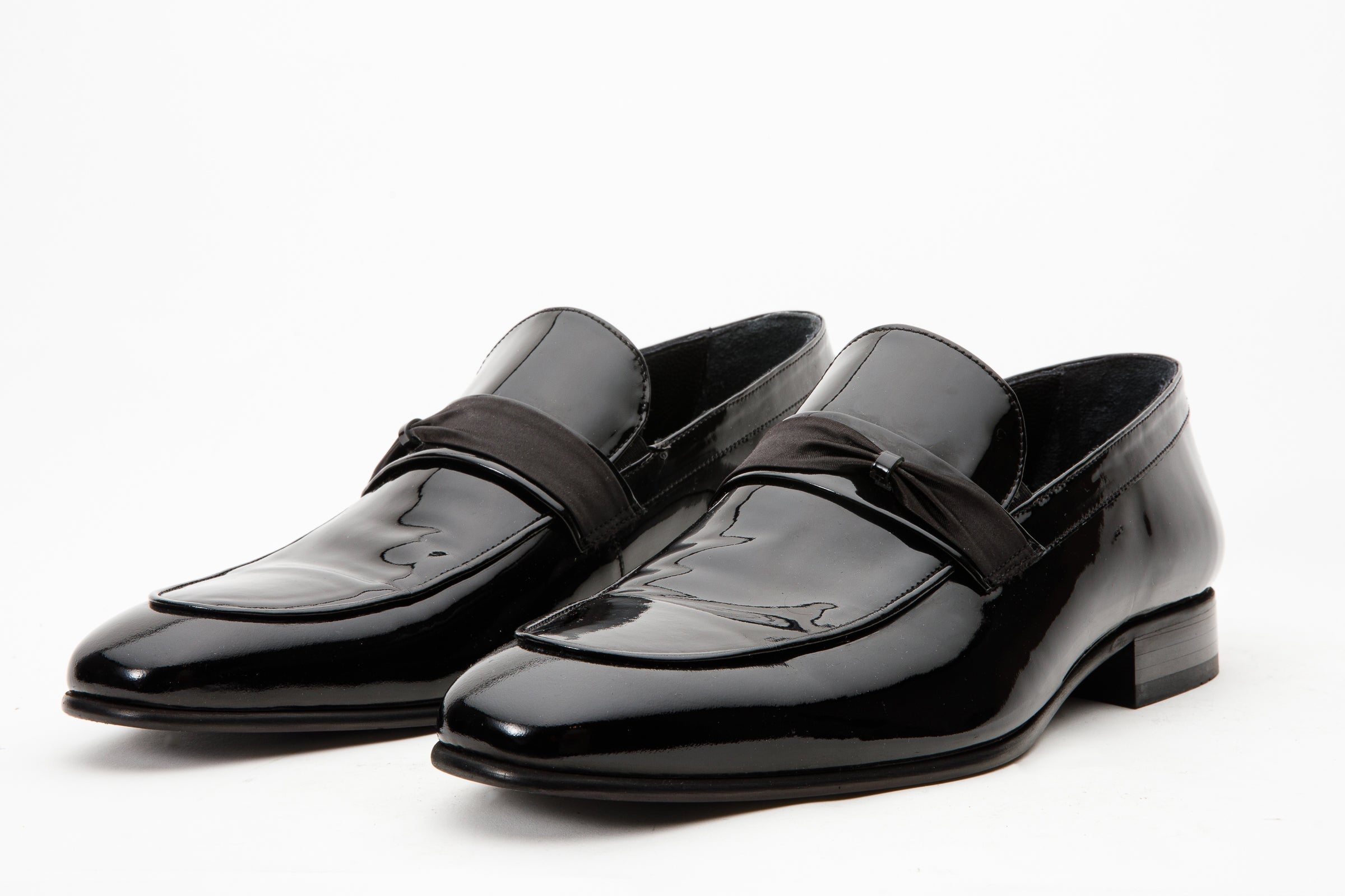 The Dodoma Black Patent  Leather Loafer Shoe - Vinci Leather