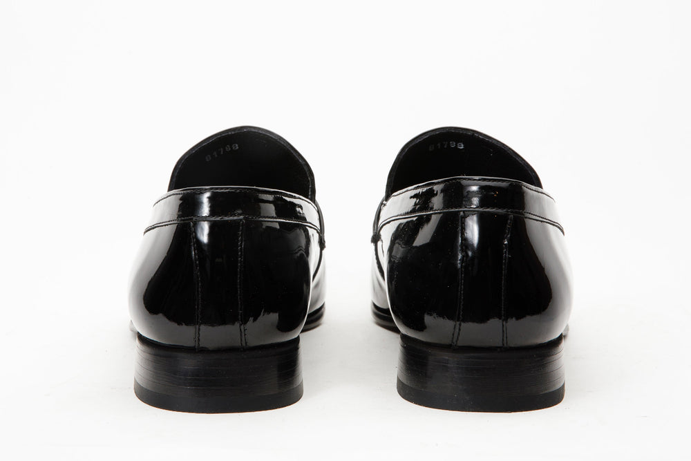 The Dodoma Black Patent  Leather Loafer Shoe - Vinci Leather
