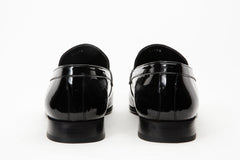 The Dodoma Black Patent  Leather Loafer Shoe - Vinci Leather