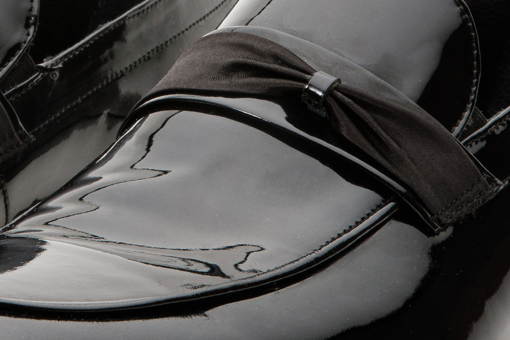 The Dodoma Black Patent  Leather Loafer Shoe - Vinci Leather