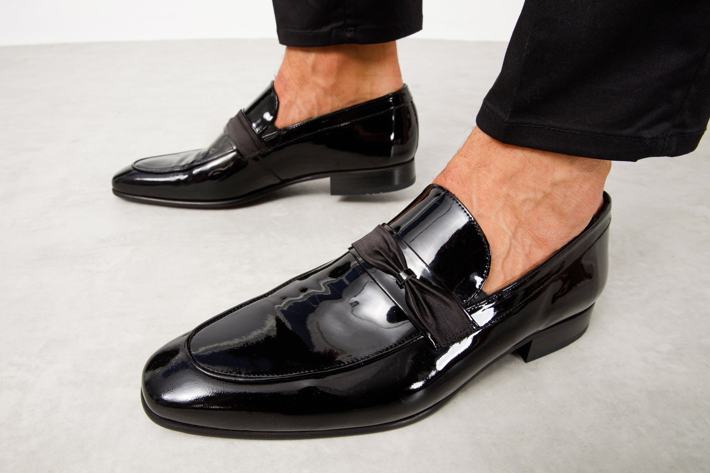 The Dodoma Black Patent  Leather Loafer Shoe - Vinci Leather
