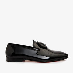 The Pombe Black Patent Leather Dress Slip-on Loafer  Shoe - Vinci Leather