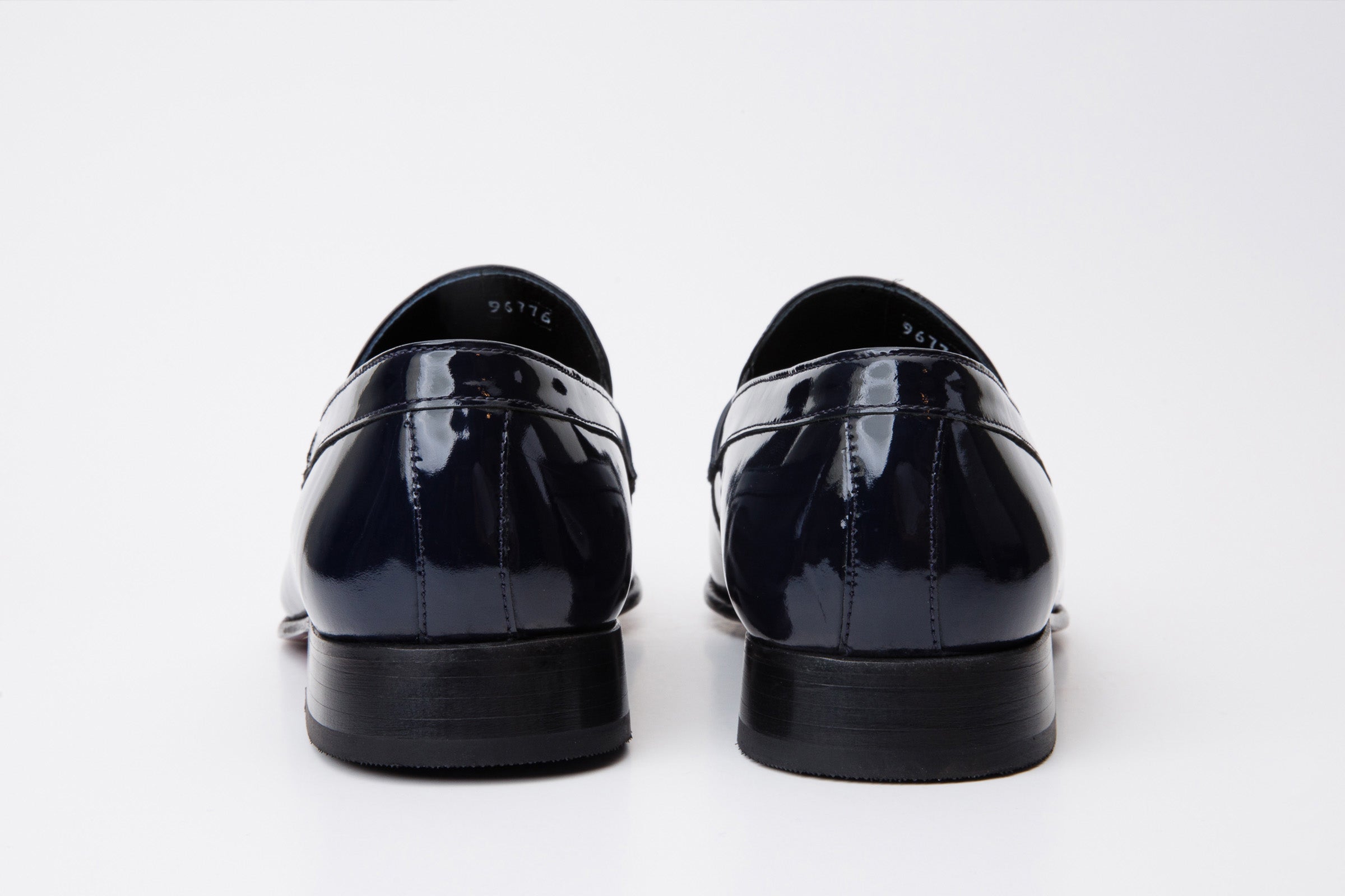 The Dodoma Navy Patent Leather Loafer Shoe - Vinci Leather