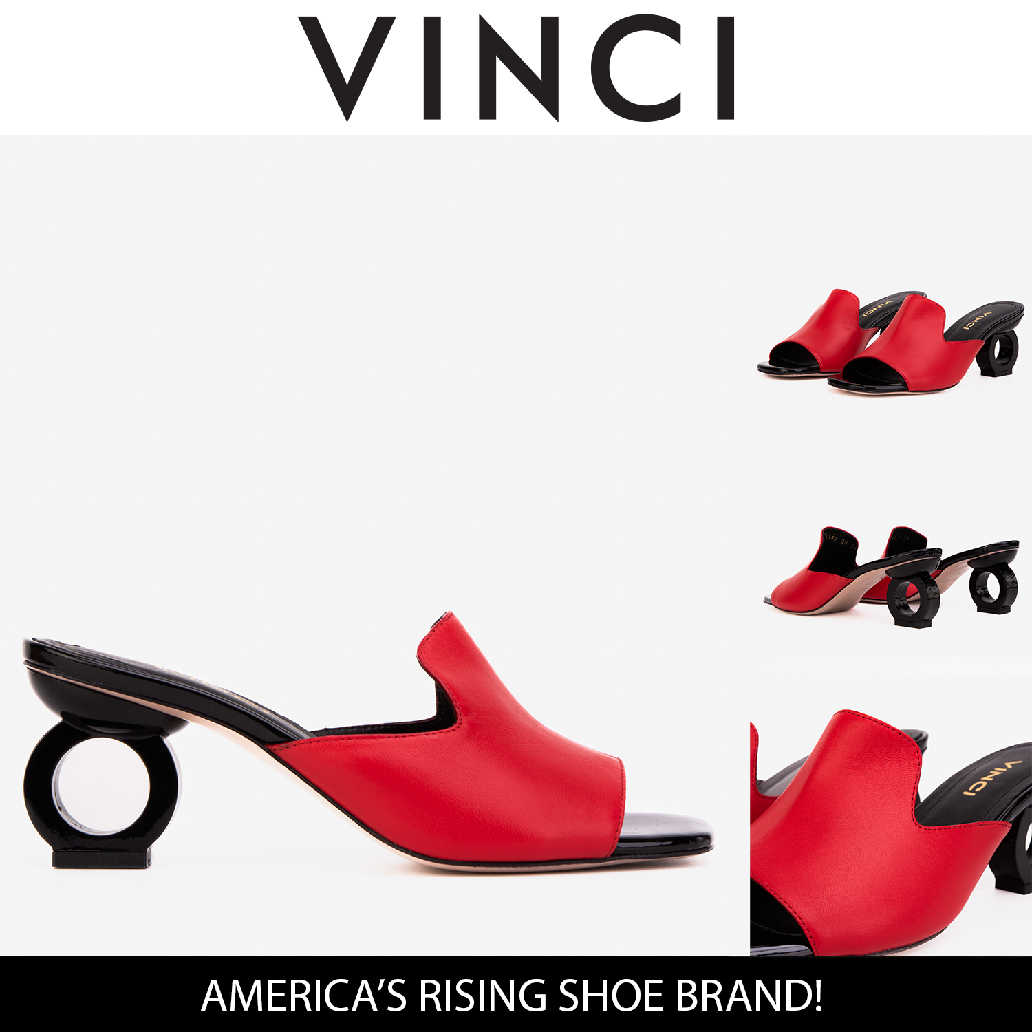 The Tory Red Leather Sandal - Vinci Leather