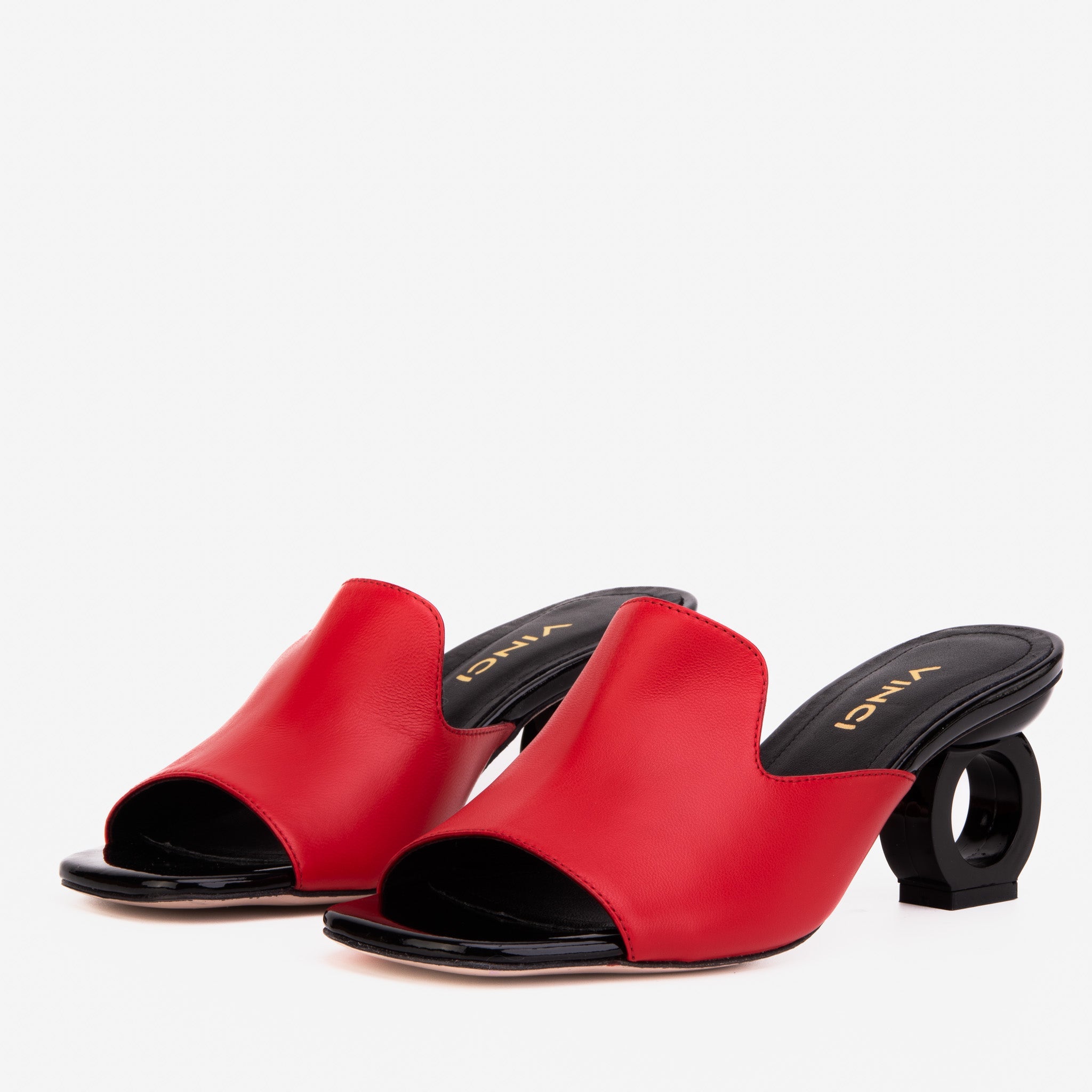 The Tory Red Leather Sandal - Vinci Leather