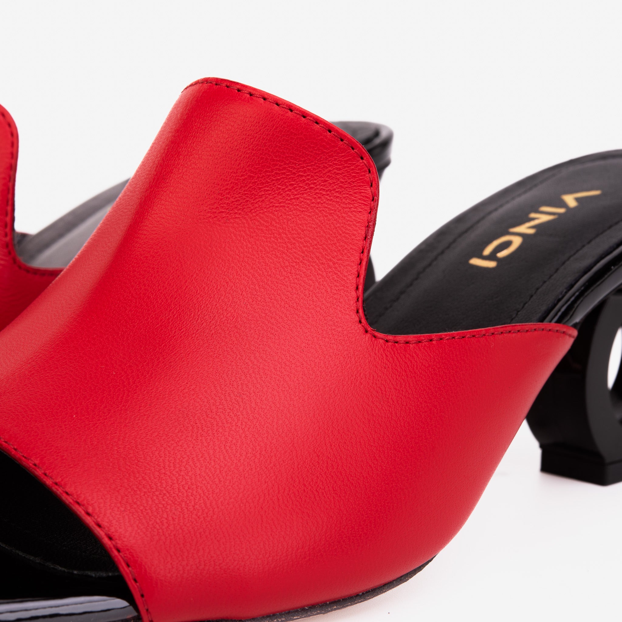 The Tory Red Leather Sandal - Vinci Leather