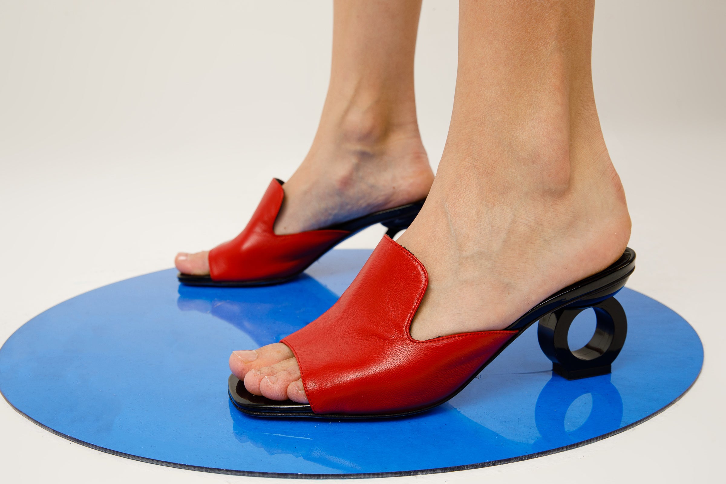 The Tory Red Leather Sandal - Vinci Leather