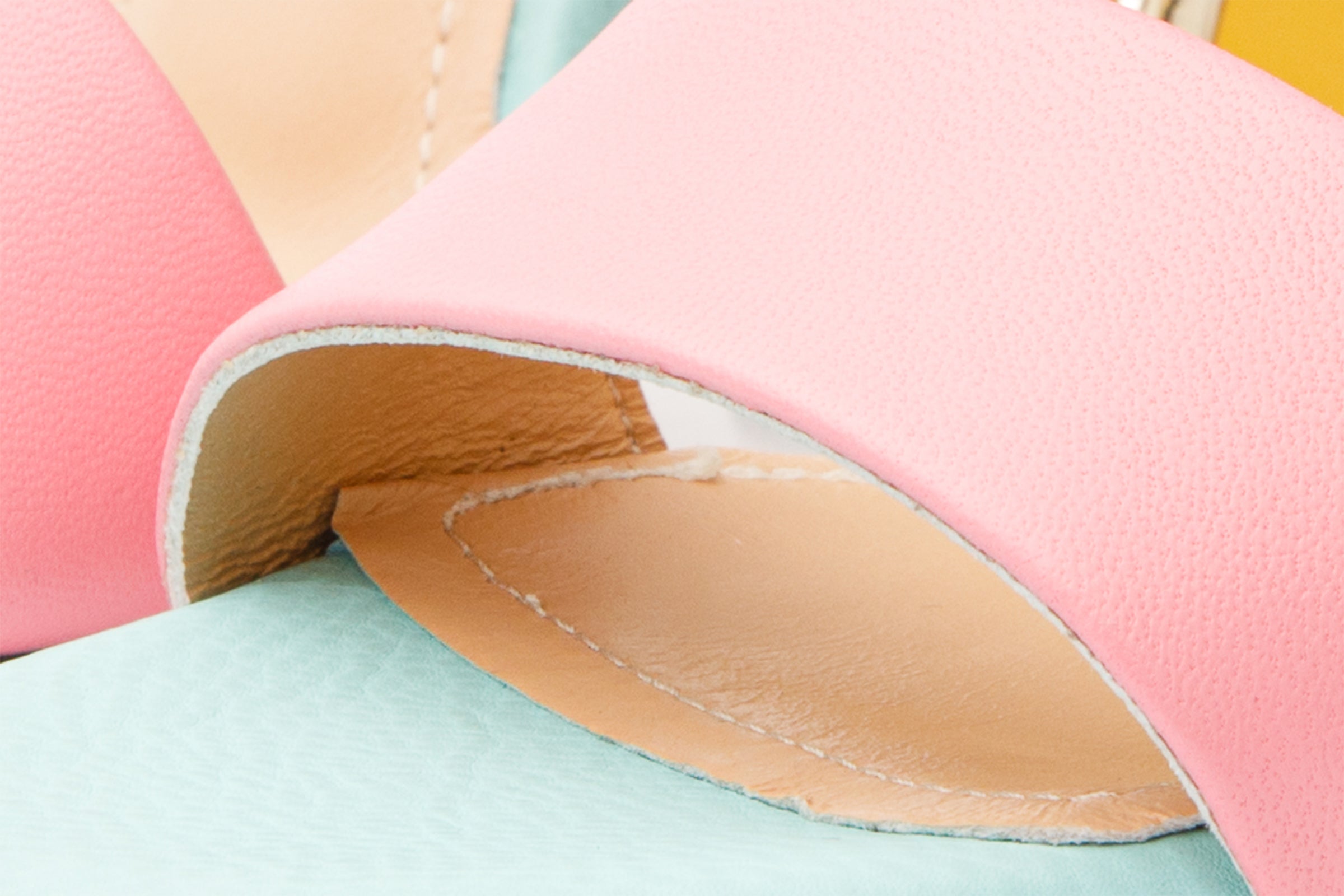 The Niger Multicolor Block Heel Leather Sandal - Vinci Leather