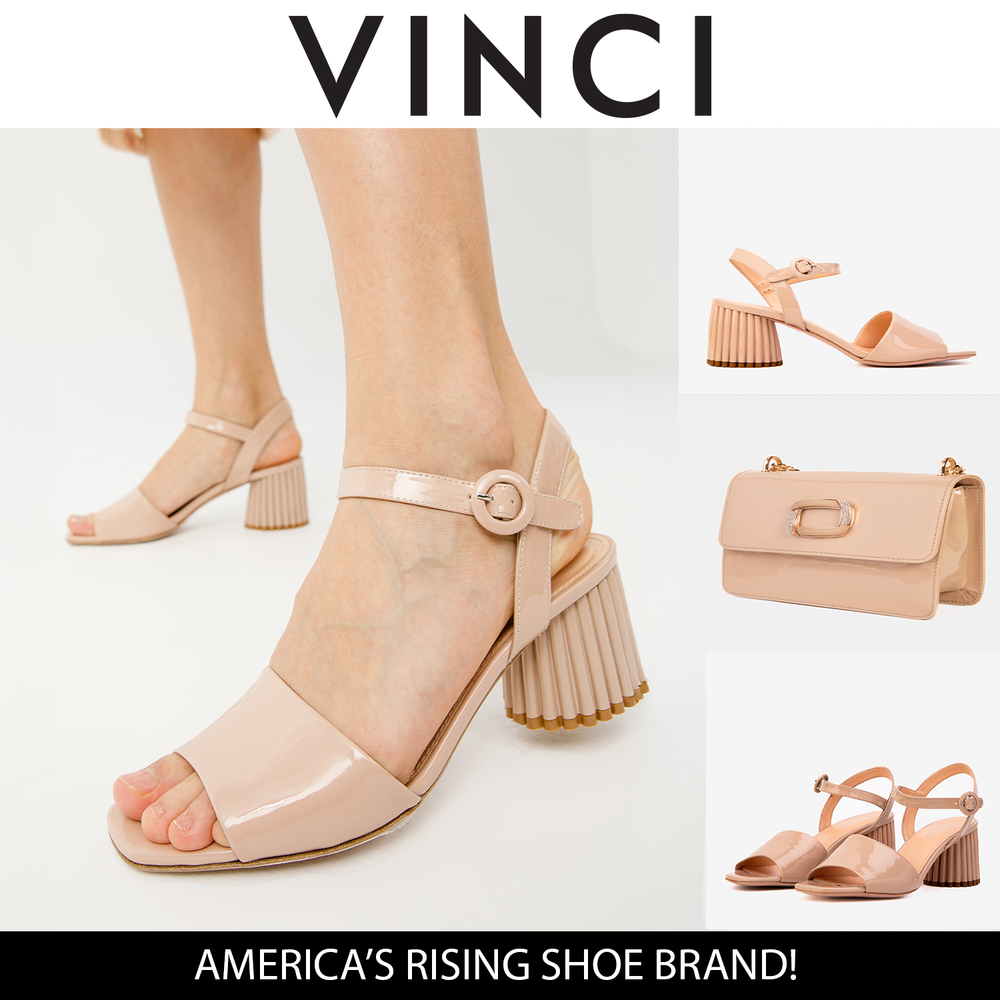 The Bamba Cream Patent Leather Sandal - Vinci Leather
