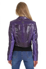 The Rubert Purple  Pyht Leather Jacket - Vinci Leather
