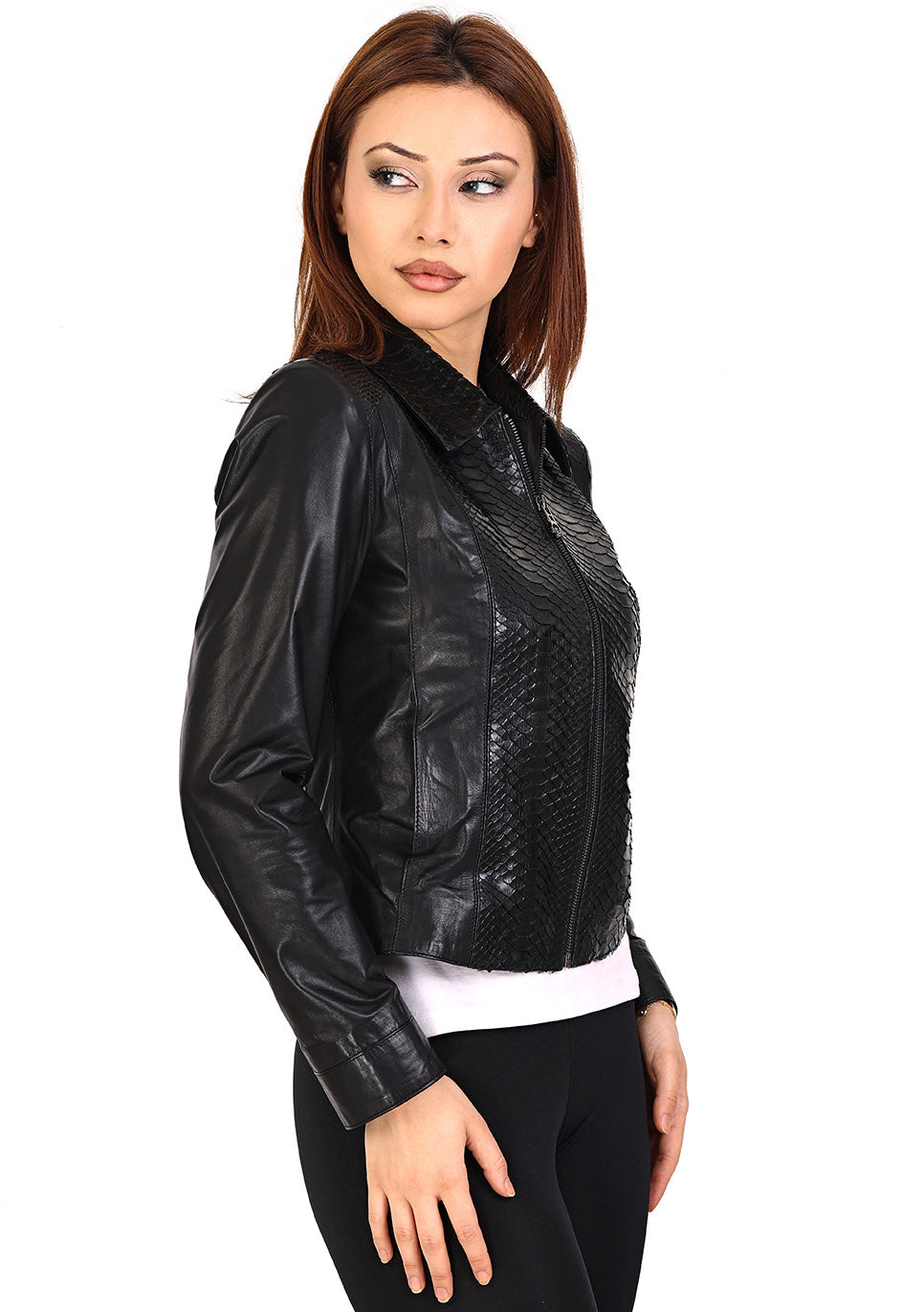The Proctor  Pyhtn  Black Leather Jacket - Vinci Leather