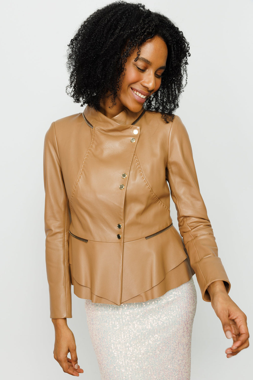 The Olmetti Tan Leather Jacket - Vinci Leather