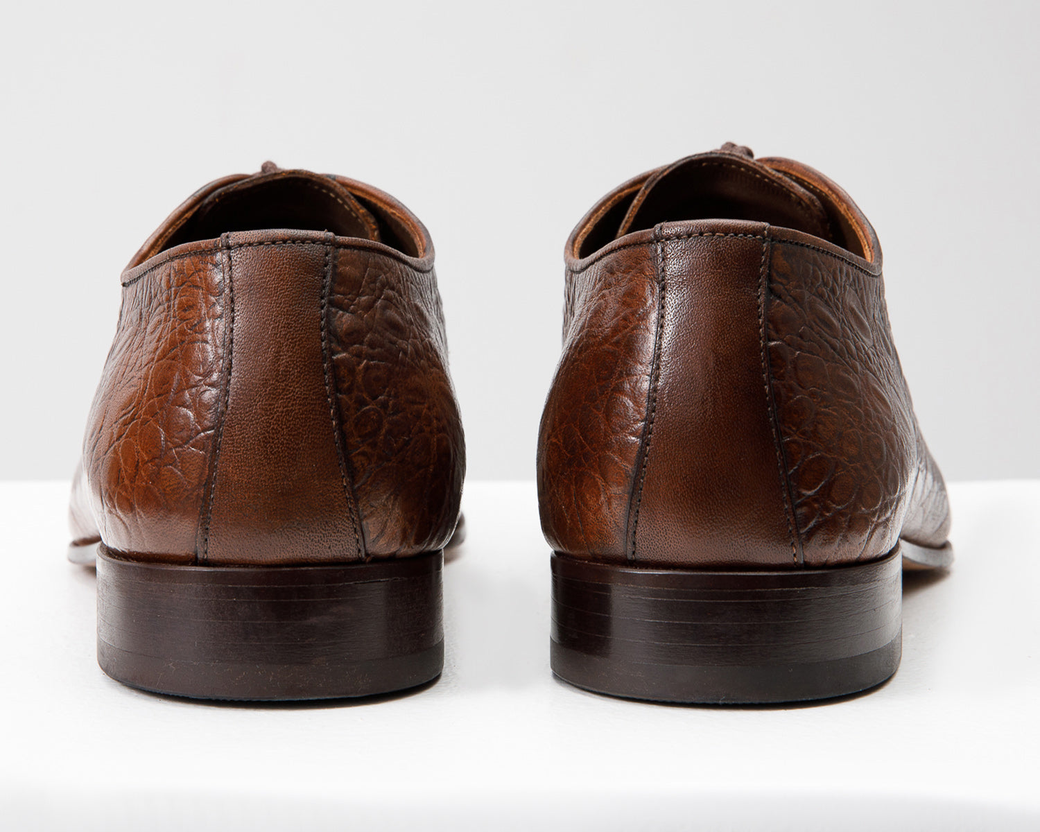 The Randor Brown Crocodile Leather Oxford Shoe - Vinci Leather