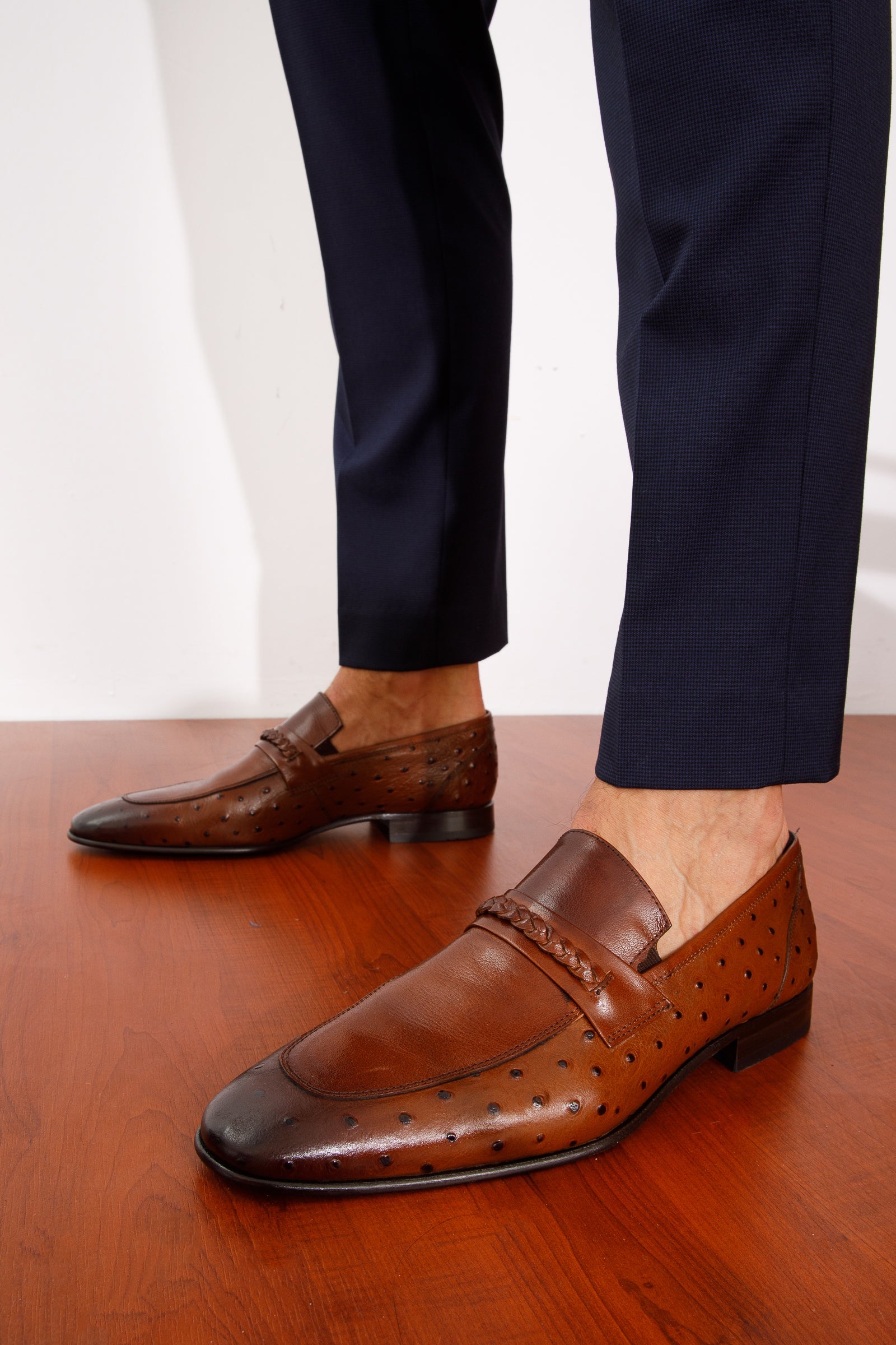 The Johannesburg Brown Leather Dress Loafer  Shoe - Vinci Leather