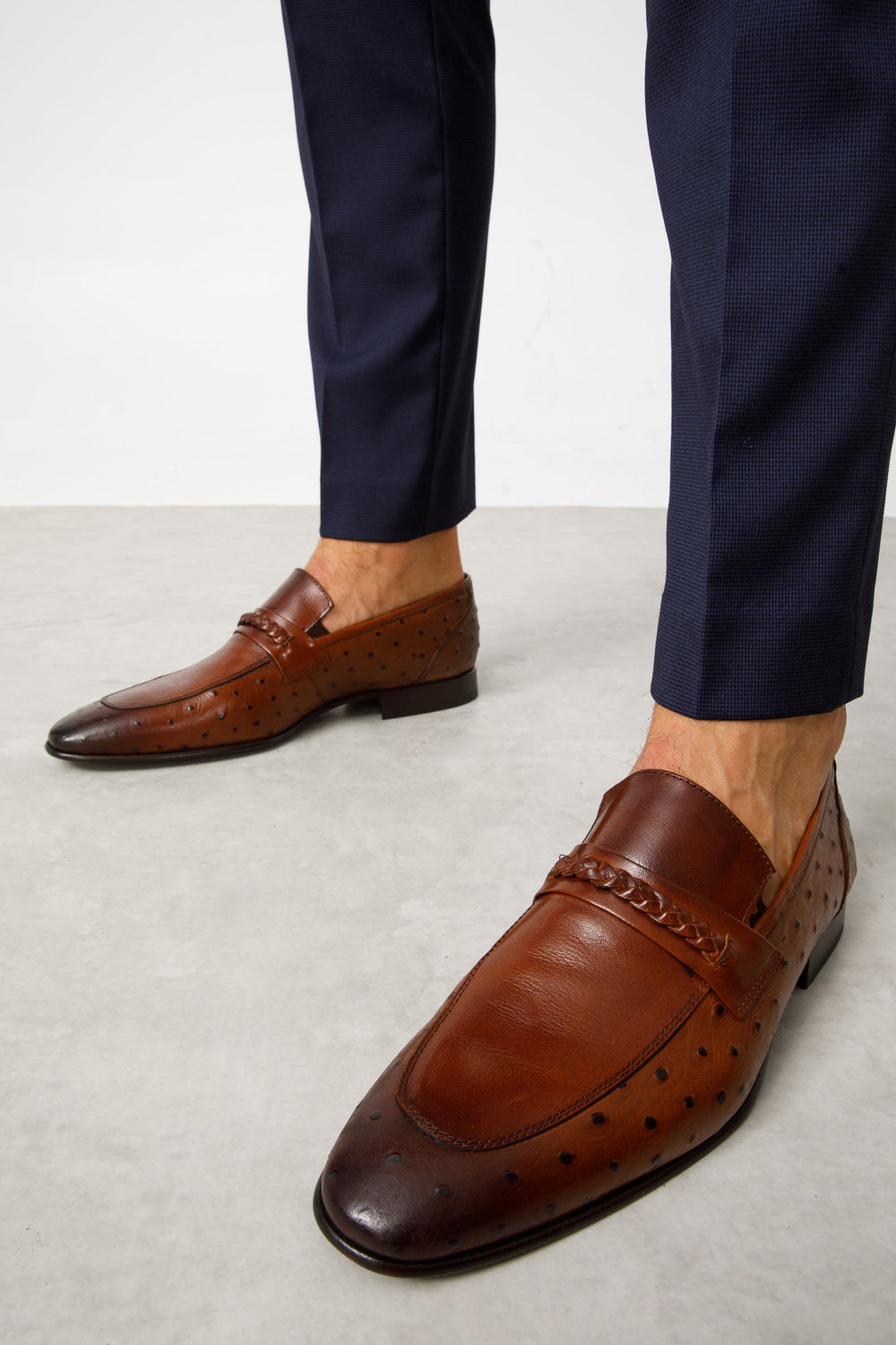 The Johannesburg Brown Leather Dress Loafer  Shoe - Vinci Leather