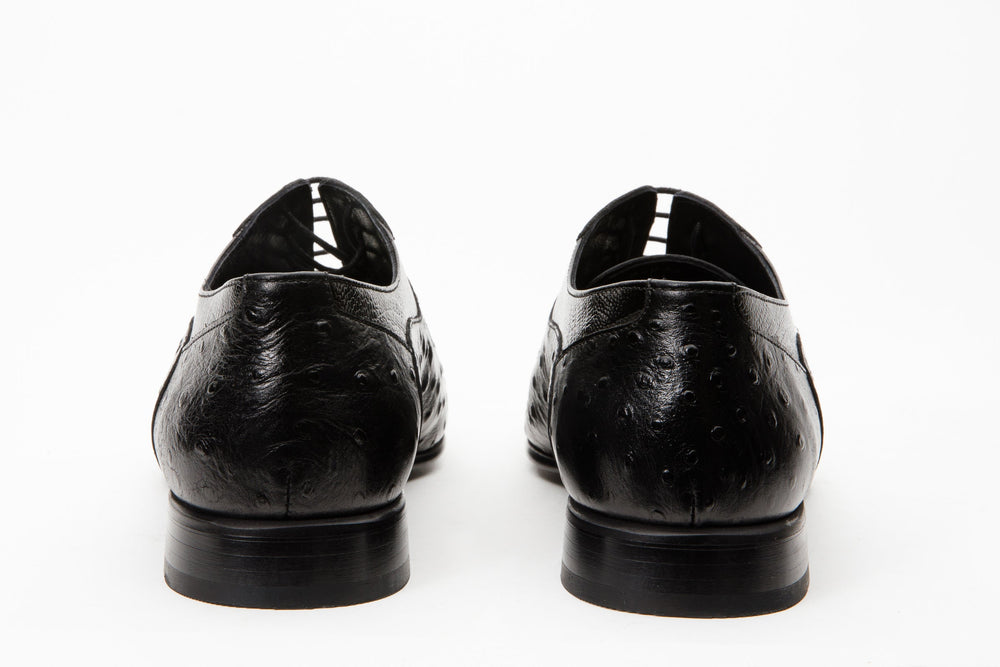 The Alabama Black Wingtip Oxford Shoe - Vinci Leather