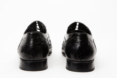 The Alabama Black Wingtip Oxford Shoe - Vinci Leather
