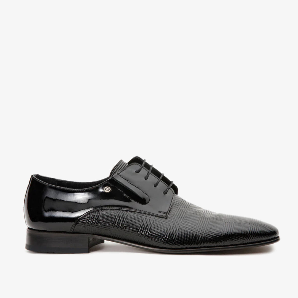 The San Severo Black Patent Leather Derby Shoe - Vinci Leather
