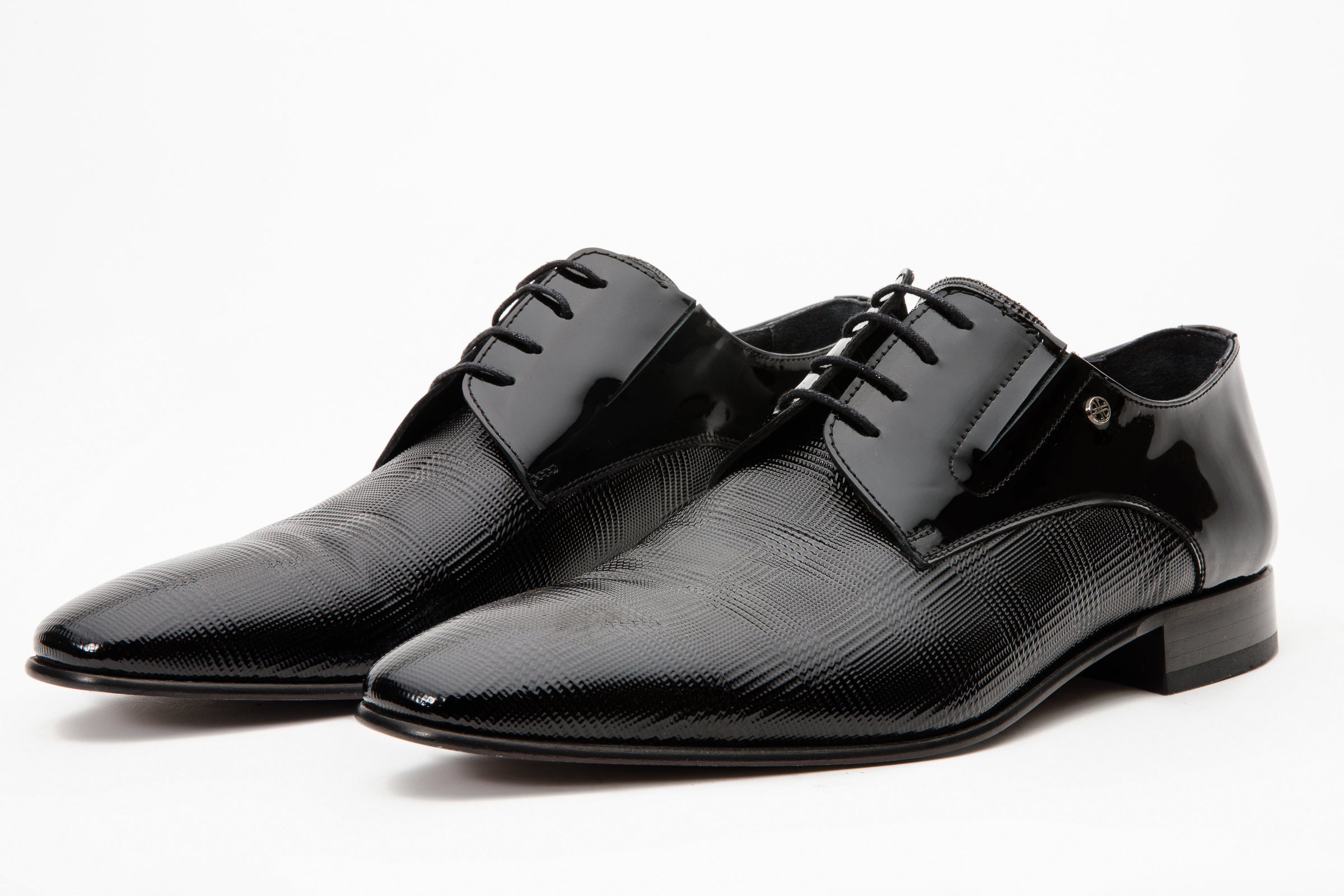 The San Severo Black Patent Leather Derby Shoe - Vinci Leather