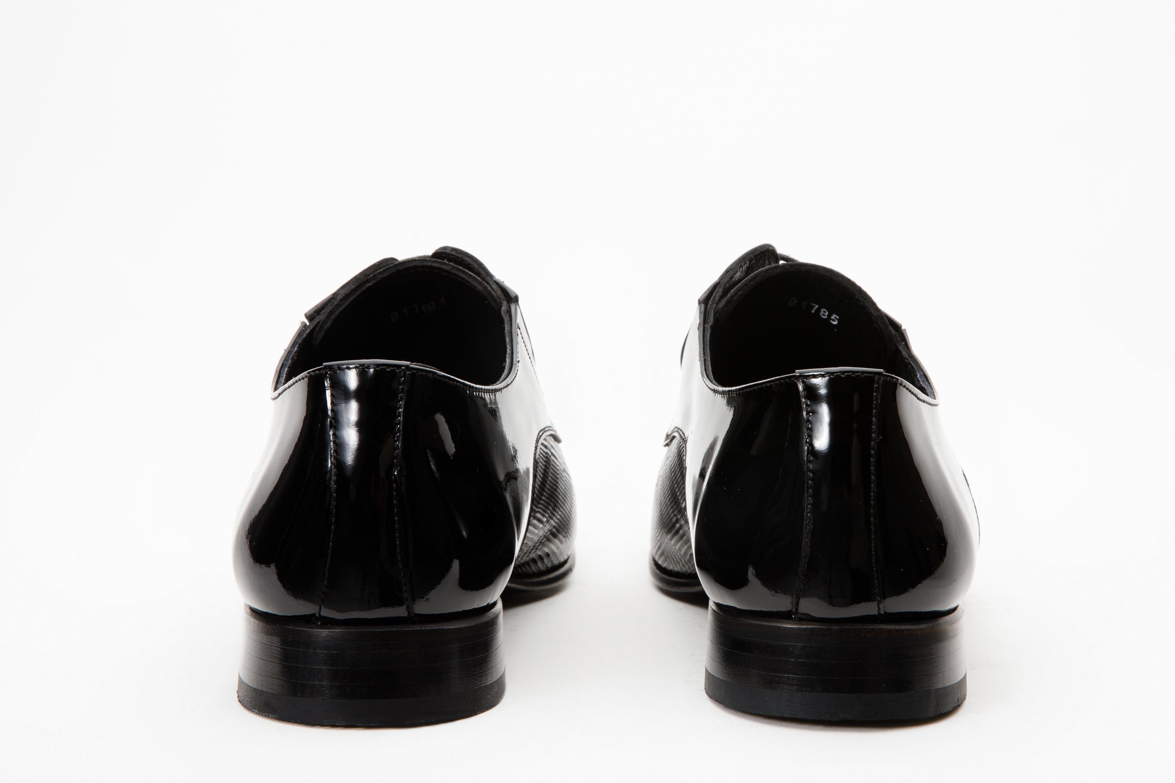 The San Severo Black Patent Leather Derby Shoe - Vinci Leather