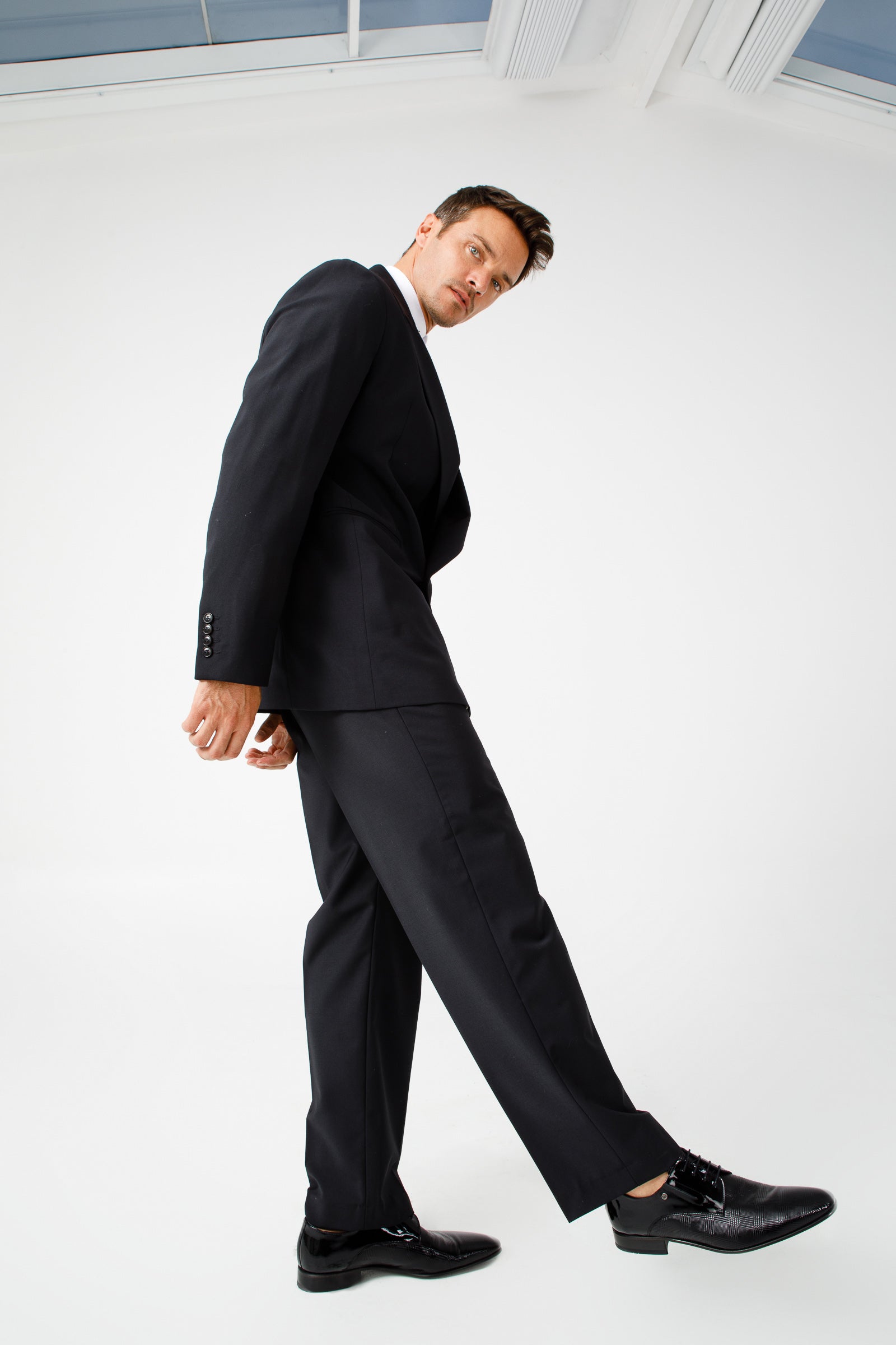 The San Severo Black Patent Leather Derby Shoe - Vinci Leather