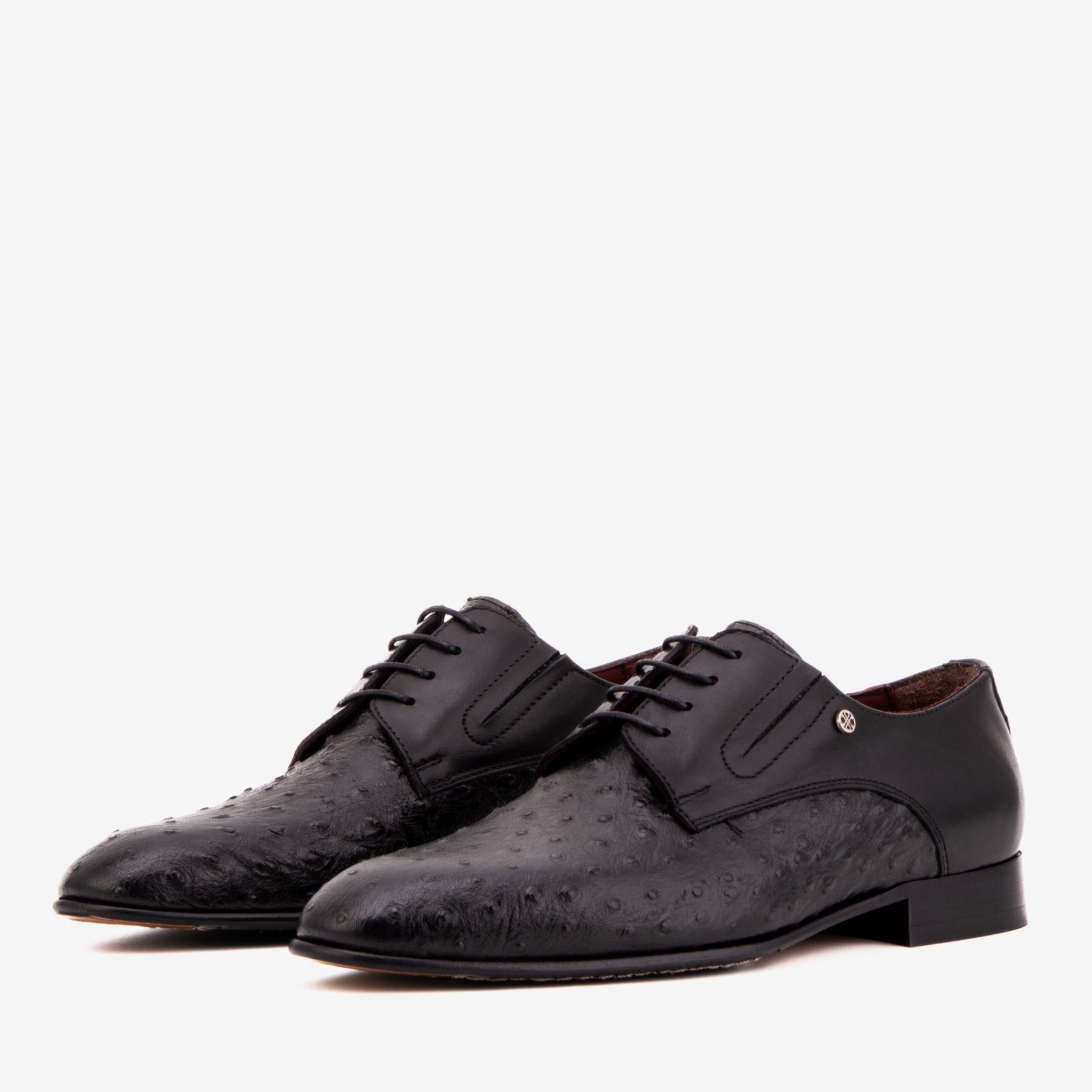 The Porto Alegre Black Leather Derby Shoe - Vinci Leather