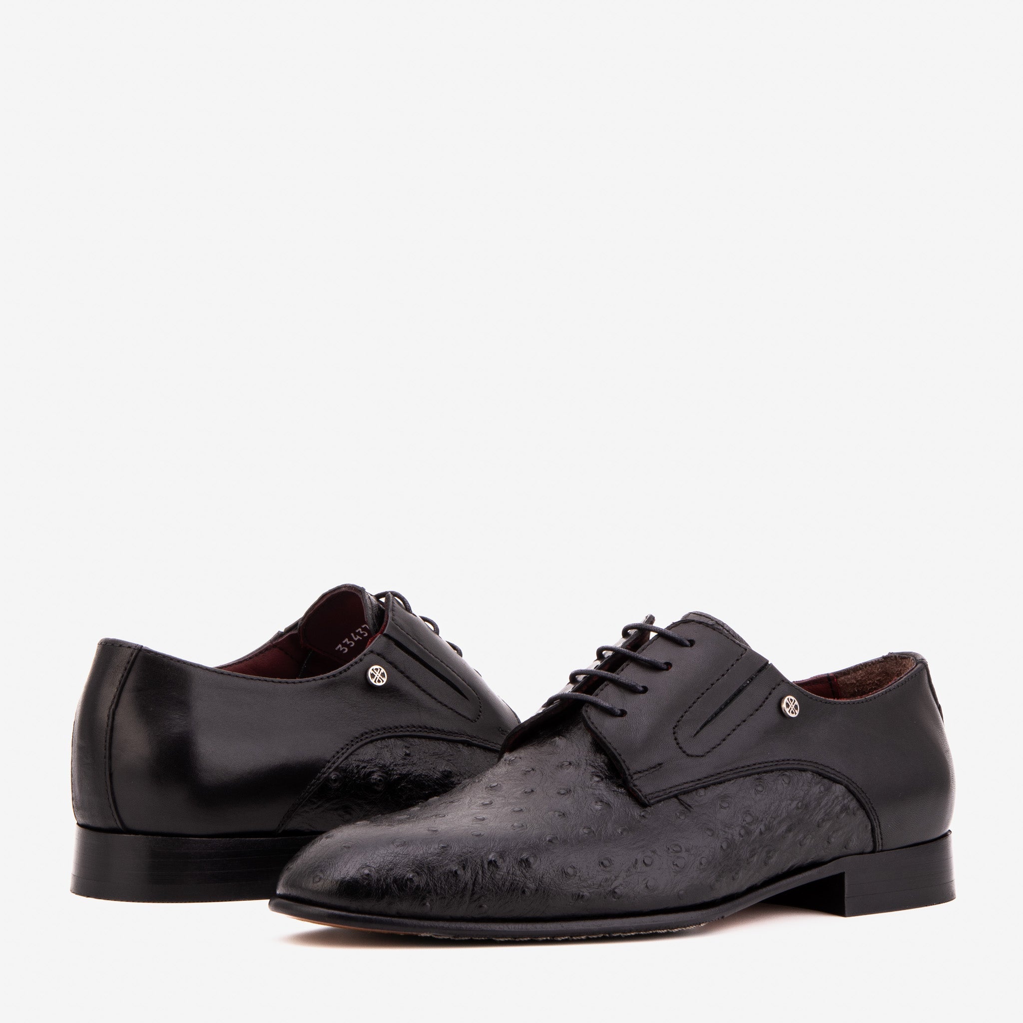 The Porto Alegre Black Leather Derby Shoe - Vinci Leather