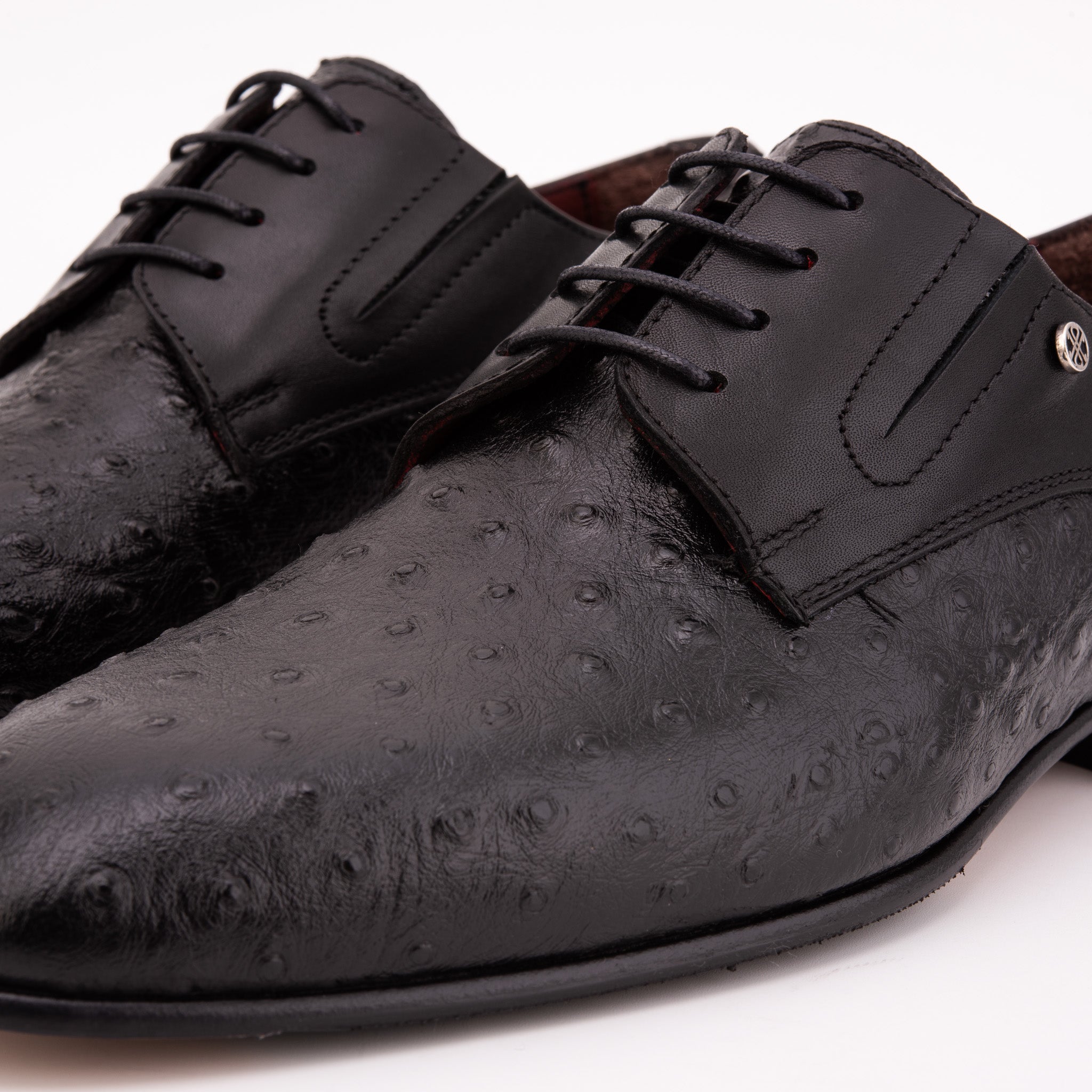 The Porto Alegre Black Leather Derby Shoe - Vinci Leather