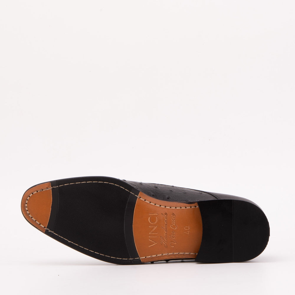 The Porto Alegre Black Leather Derby Shoe - Vinci Leather