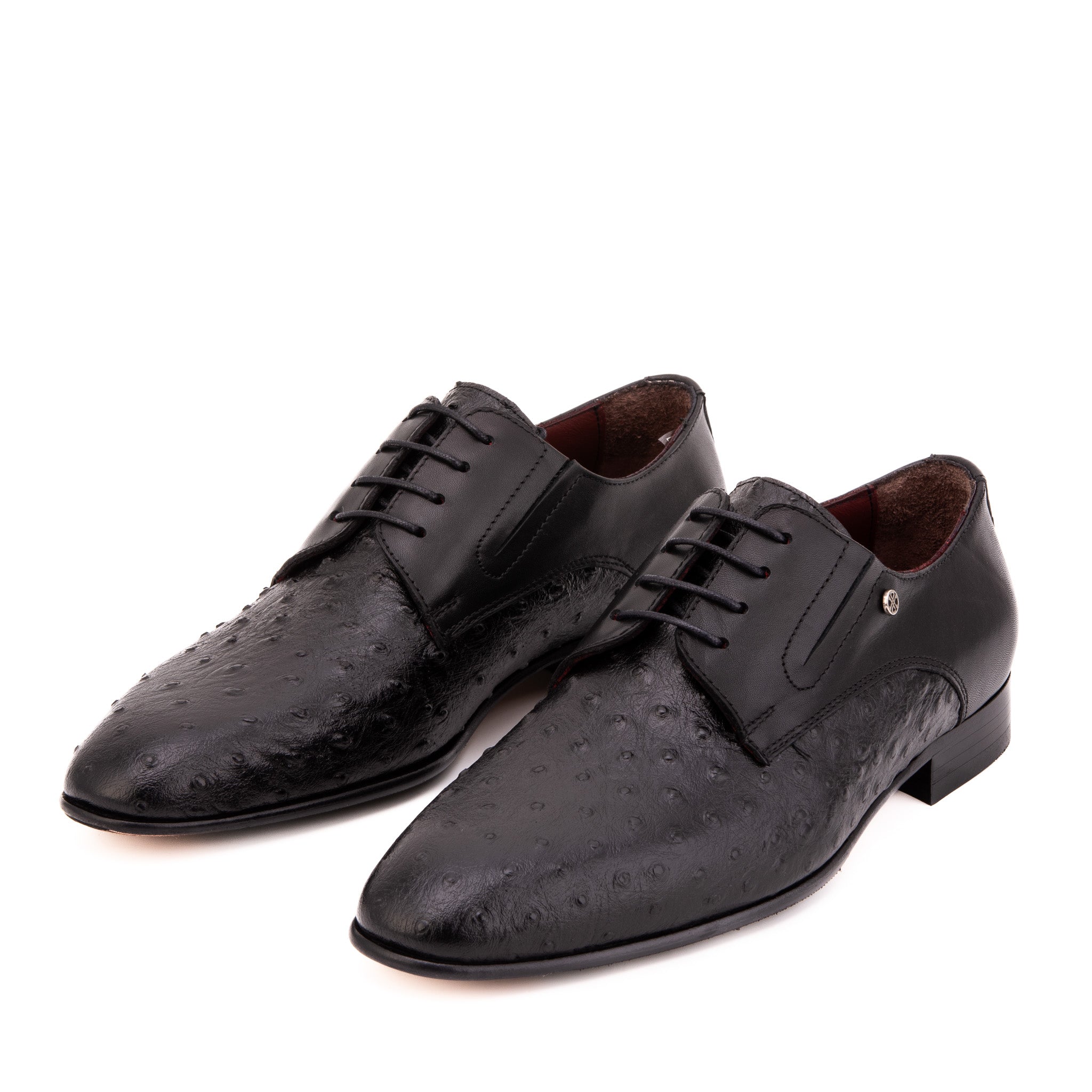 The Porto Alegre Black Leather Derby Shoe - Vinci Leather
