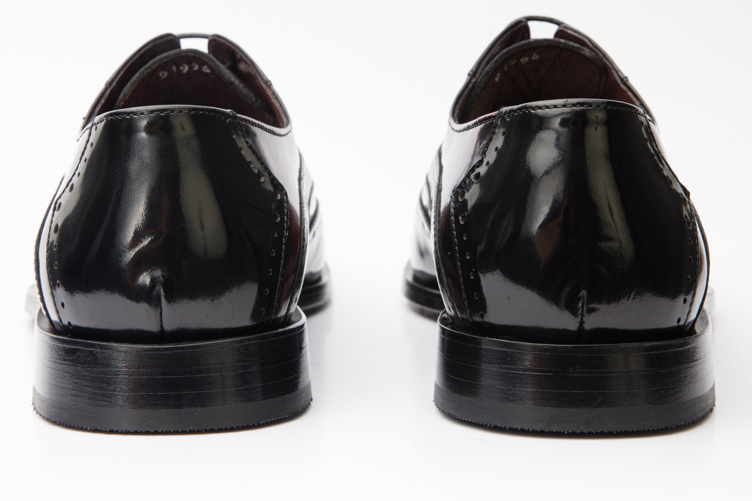 The Dicle Black\/Burgundy Wingtip Semi Brogue Derby Shoe - Vinci Leather