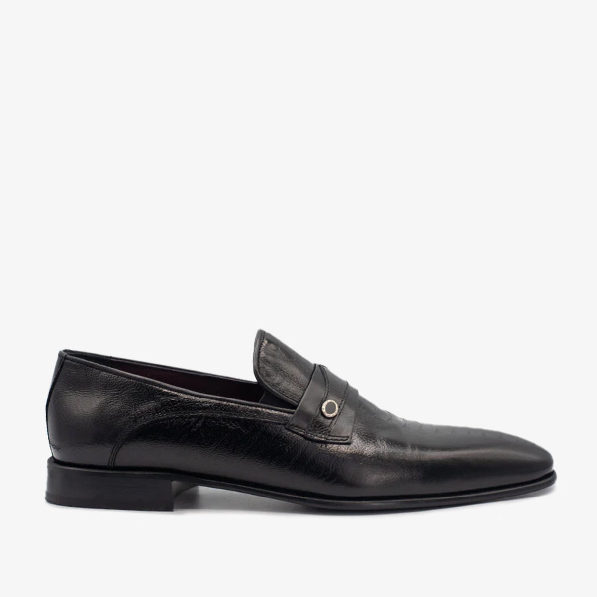 The Bangkok Black Penny Loafer Shoe - Vinci Leather
