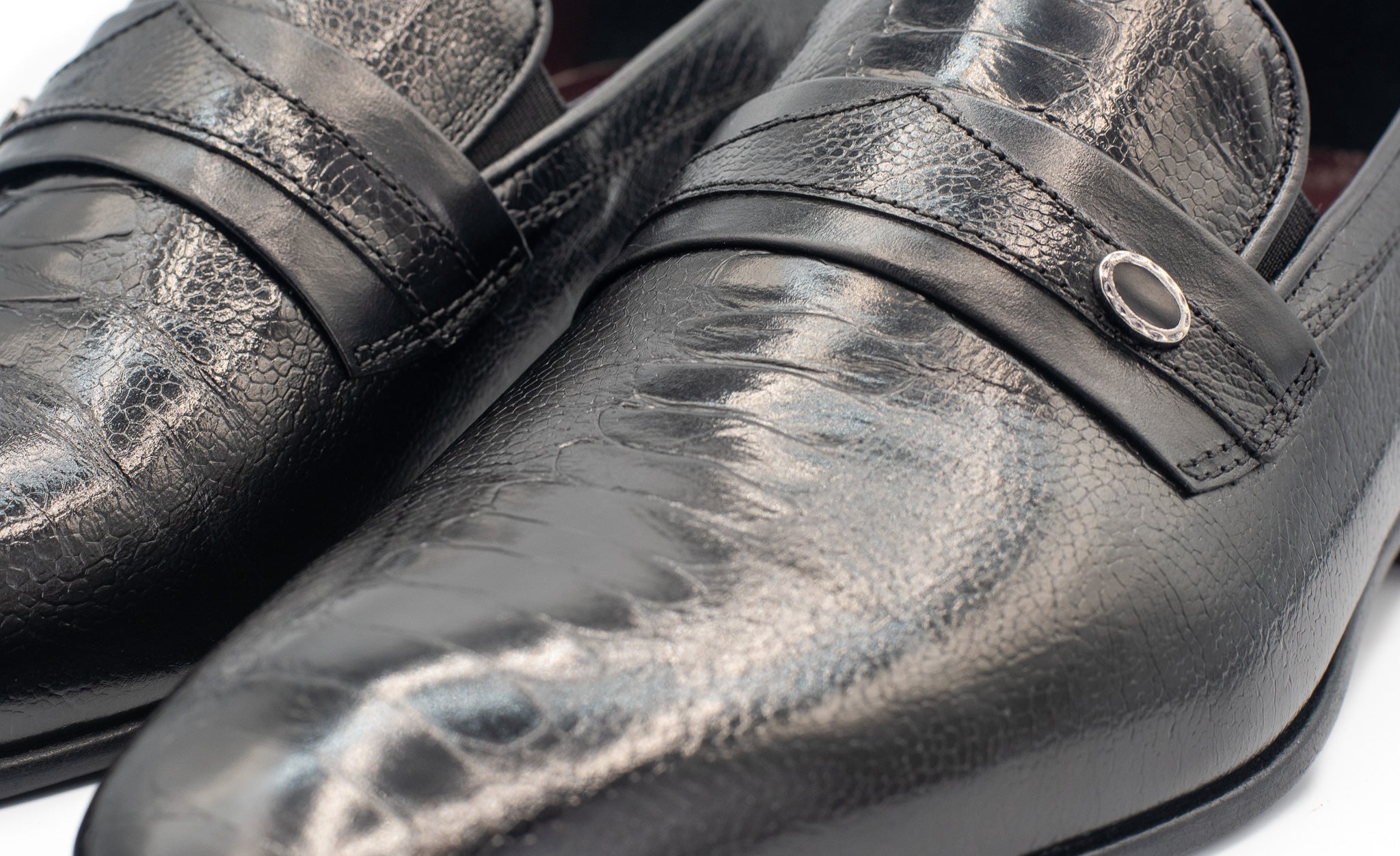 The Bangkok Black Penny Loafer Shoe - Vinci Leather