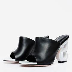 The Cymmer Black Leather Sandal - Vinci Leather