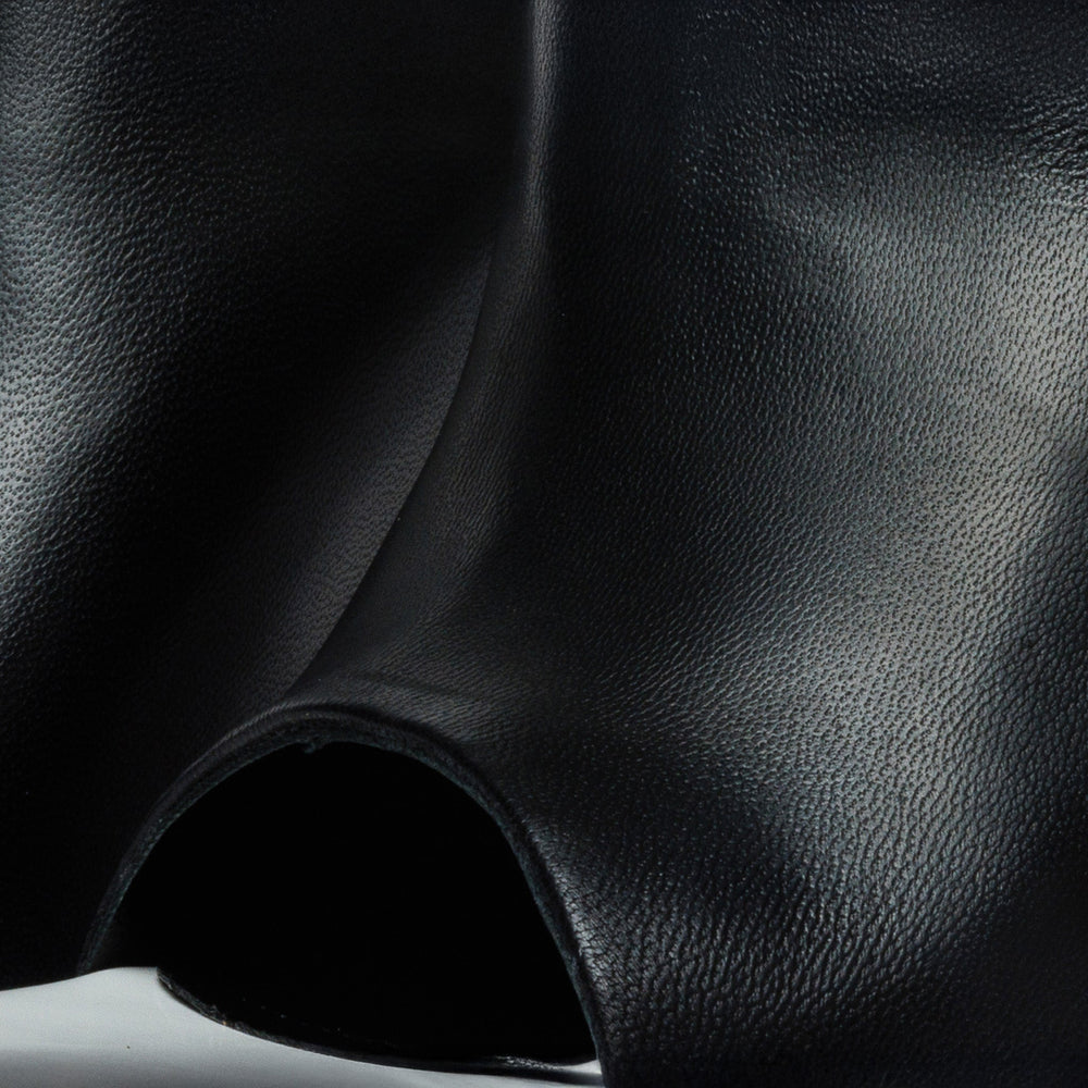 The Cymmer Black Leather Sandal - Vinci Leather