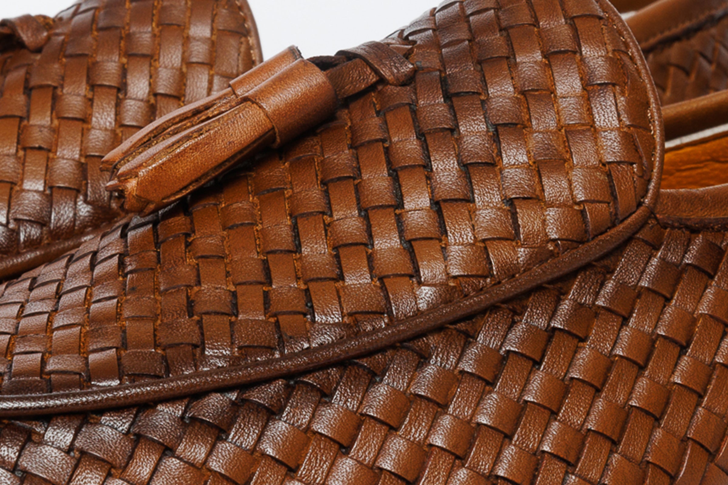 The Mclean Shoe Tan Woven Tassel Loafer  Shoe - Vinci Leather