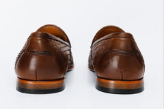 The Mclean Shoe Tan Woven Tassel Loafer  Shoe - Vinci Leather