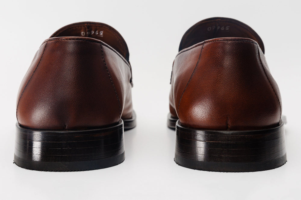 The Marinka Tan Leather Shoe Penny Loafer Shoe - Vinci Leather