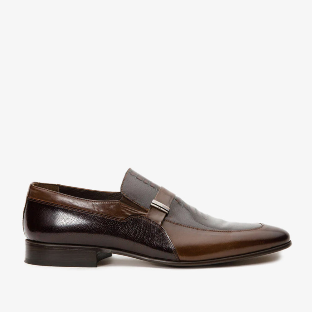 The Kazablanka Brown Leather Bit Loafer  Shoe - Vinci Leather