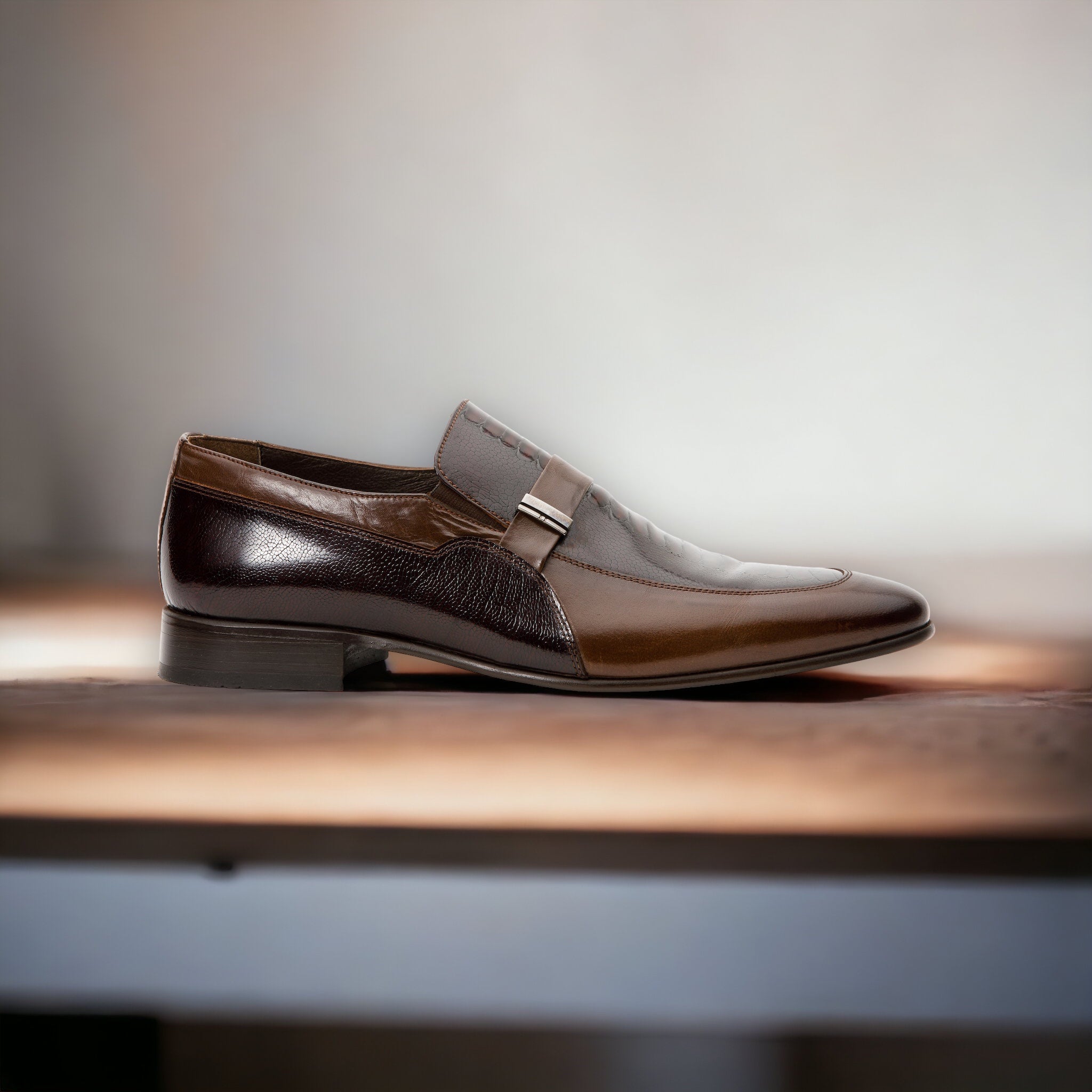 The Kazablanka Brown Leather Bit Loafer  Shoe - Vinci Leather