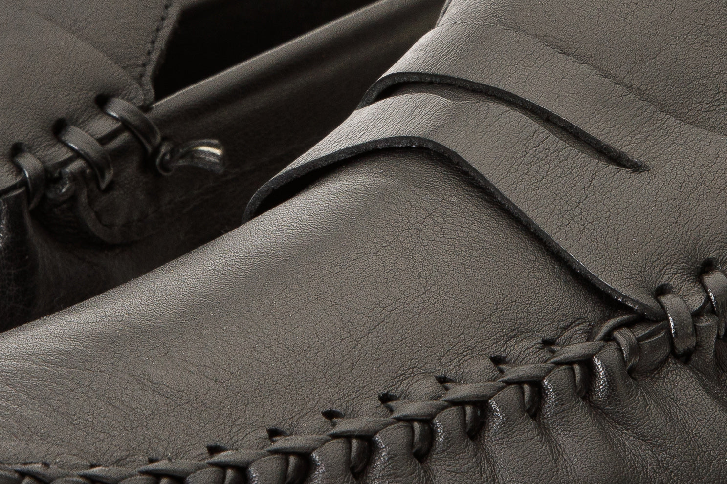 The Eregli Black Leather Penny Loafer Shoe - Vinci Leather